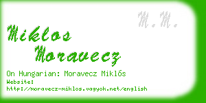 miklos moravecz business card